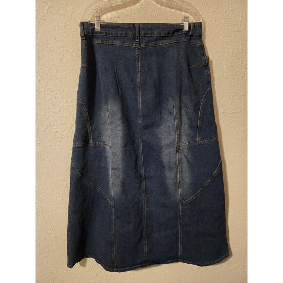 Long jean skirt - Picture 3 of 4